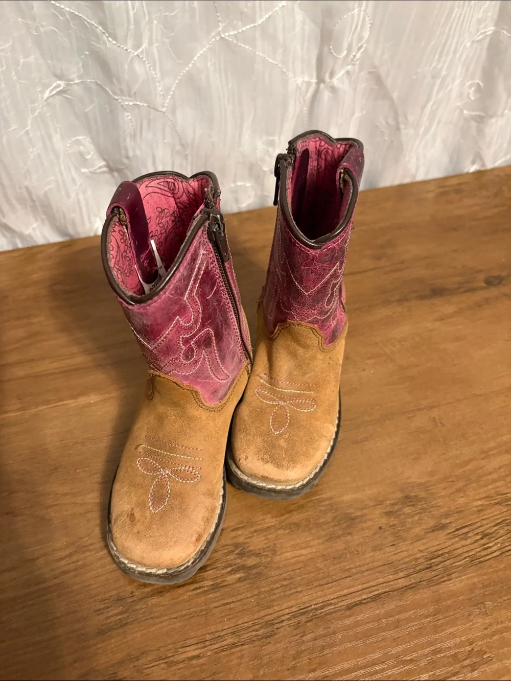SHYANNE TODDLER GIRLS' LIL LAINIE WESTERN BOOTS - ROUND TOE